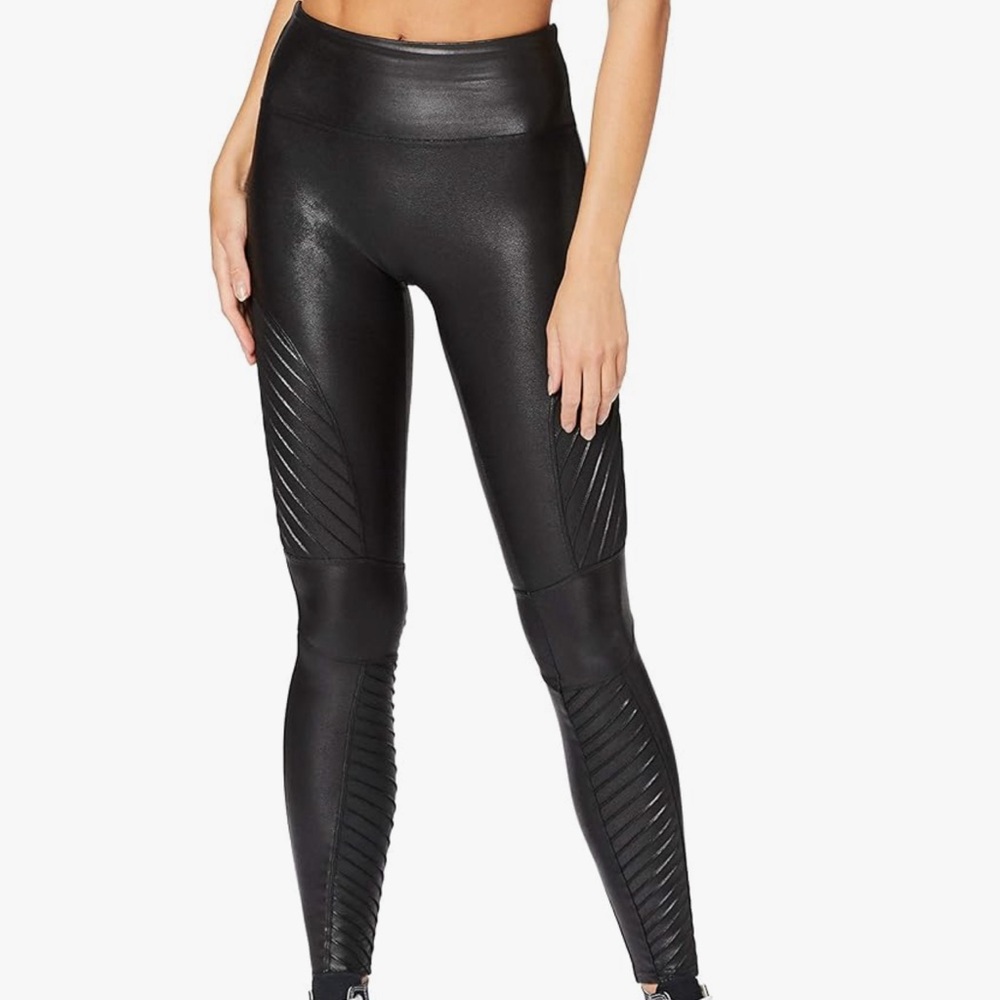 SPANX Moto leather leggings, size medium